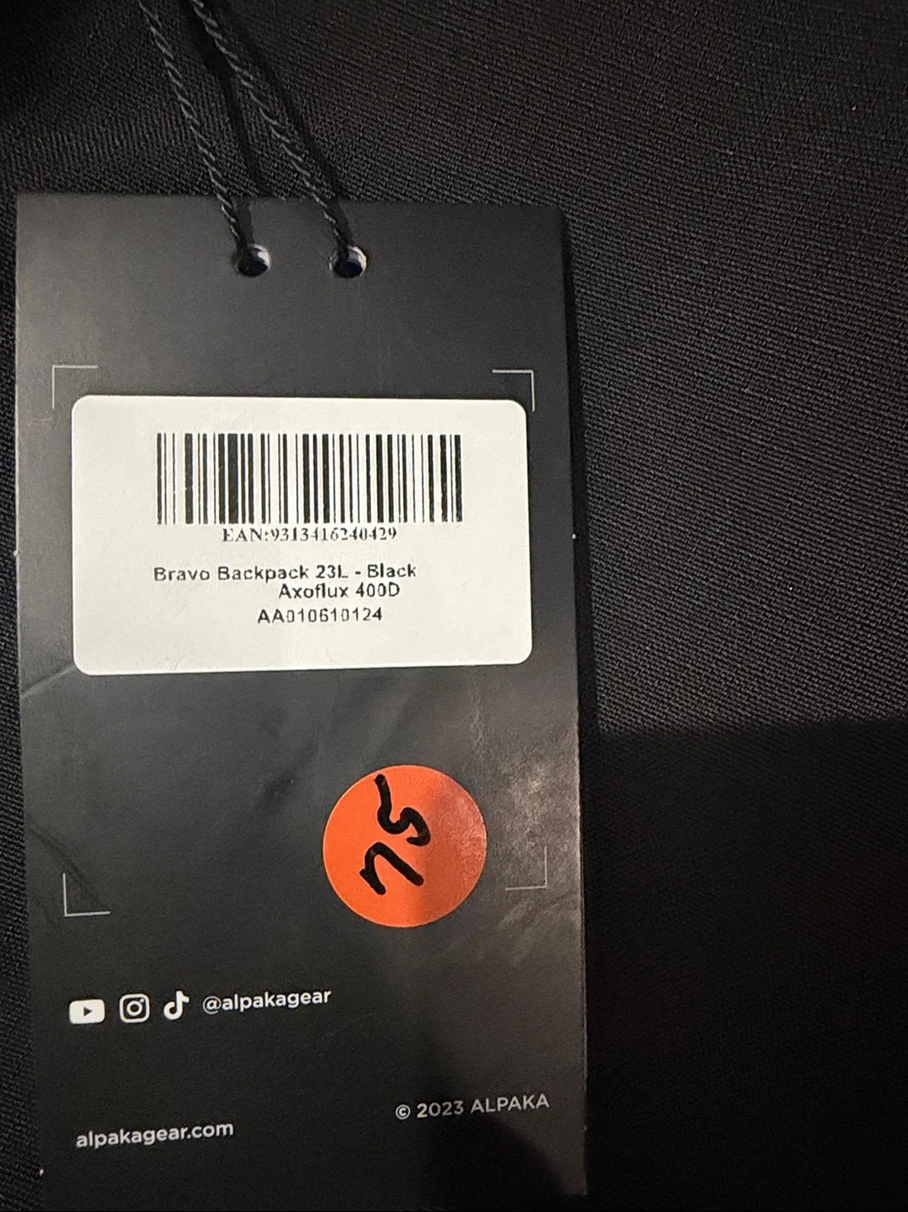 NWT Alpaka Bravo Backpack 23L A4